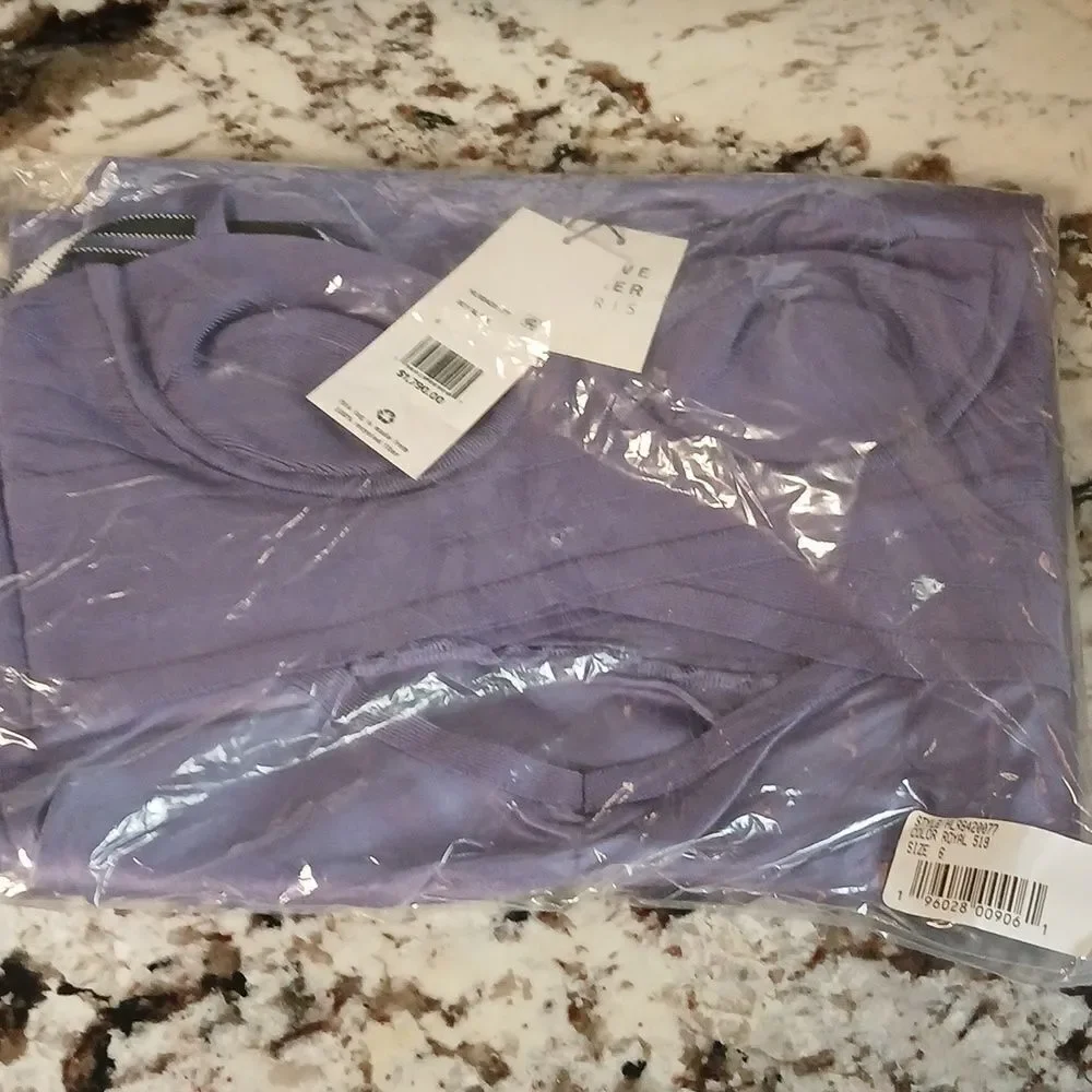 NWT Herve Leger Purple Cutout Dress Size 6 - Picture 6 of 9